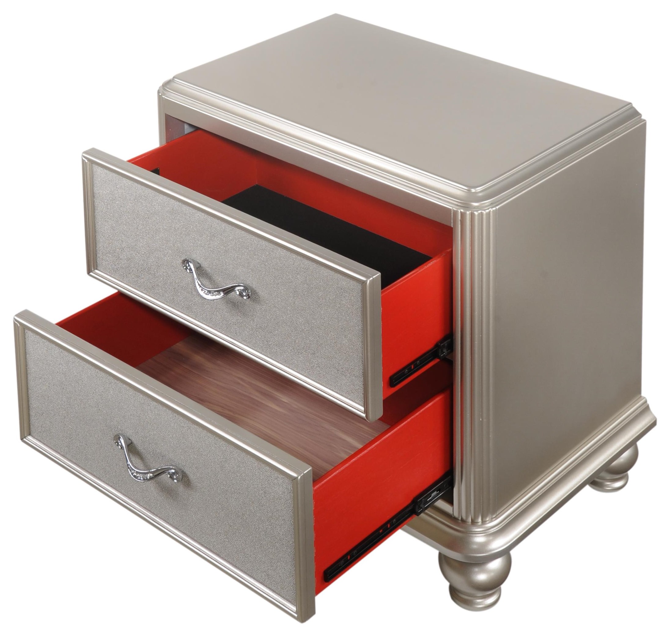 Avalon Kaleidoscope Glam Two Drawer Night Stand Royal Furniture